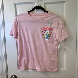 Hybrid Apparel Pink Smurfs Graphic Tee